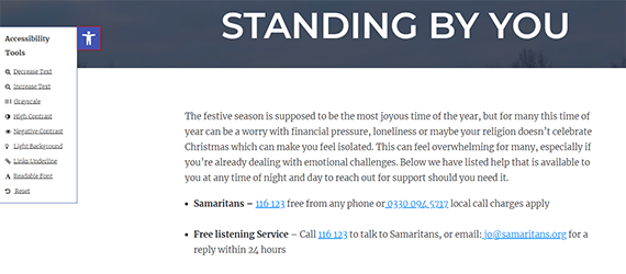 Standing by you – website